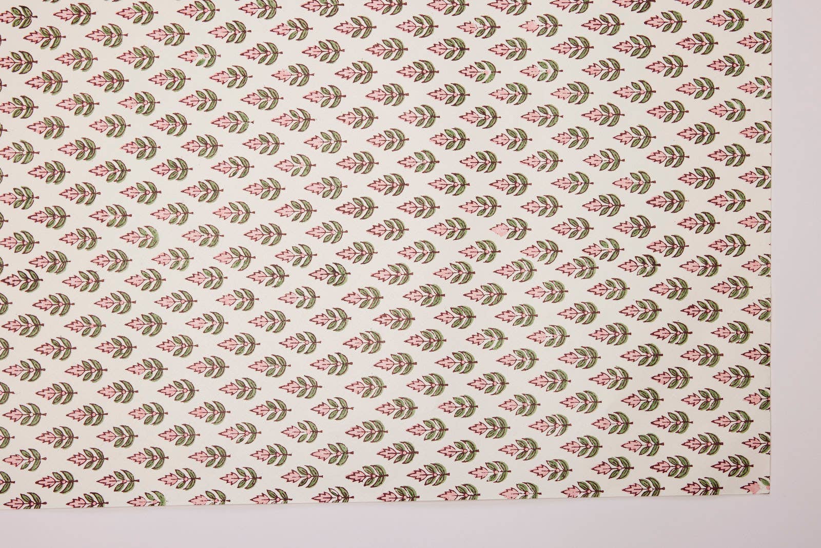 Block-Printed Gift Wrapping Paper Sheet (in Buti Blush)