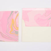 Hand Marbled Greeting Card (in Rose Water)