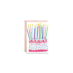 'Birthday Cake with Candles' - Petite Card