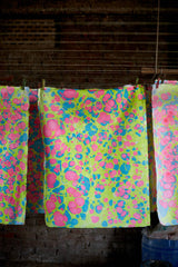 Hand Block Printed Gift Bag - Neon Collection - Variety of Styles (Medium)