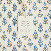 Hand Block Printed Gift Bag - Blue Stone Collection - Variety of Styles (Large)