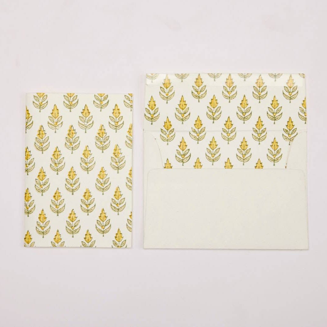 Hand Block Printed Greeting Card (in Buti Sunshine)
