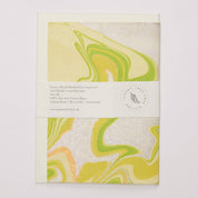 Hand-Marbled Greeting Card (Limoncello)