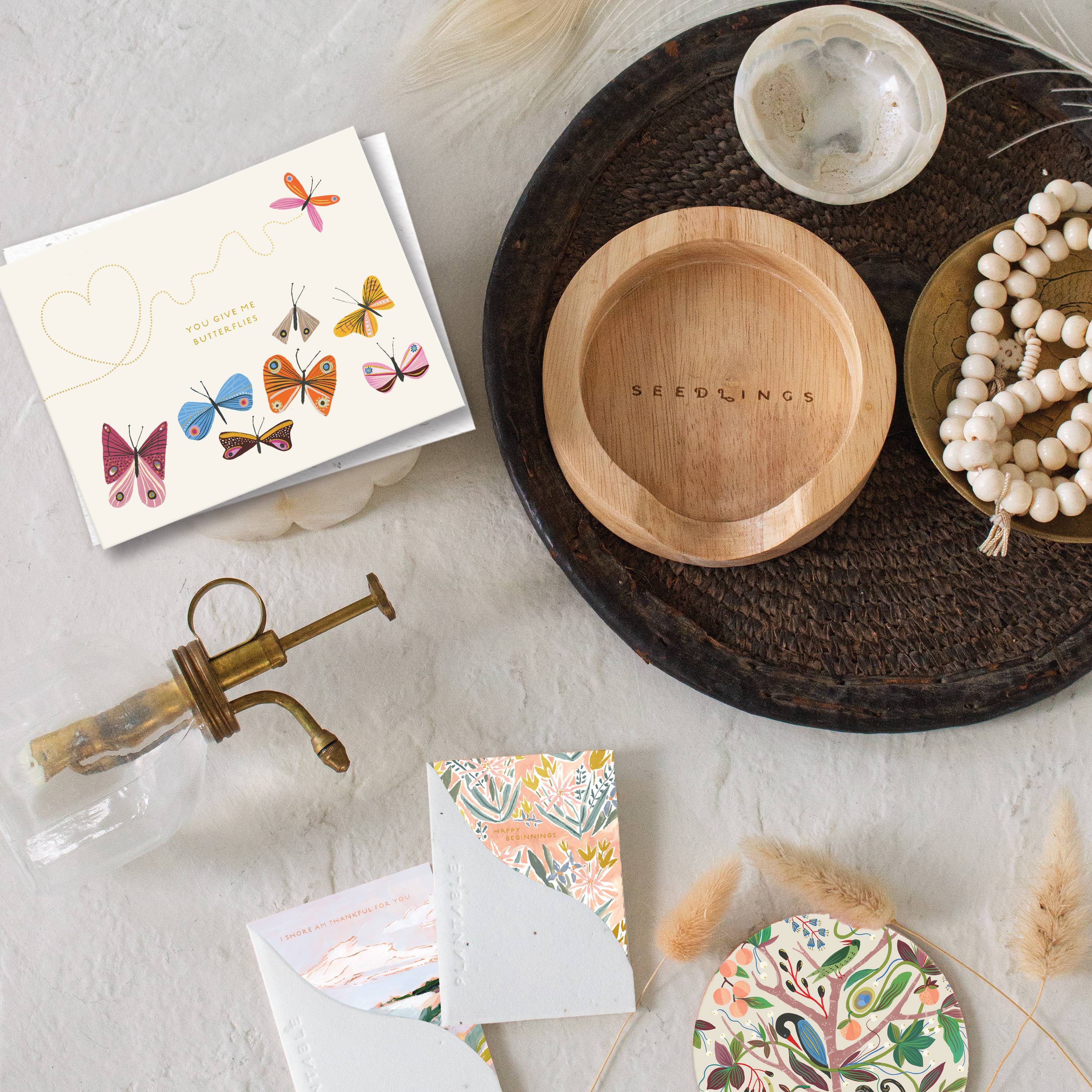 'You Give Me Butterflies' Butterfly Love Seed Card