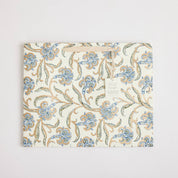 Hand Block Printed Gift Bag - Blue Stone Collection - Variety of Styles (Large)