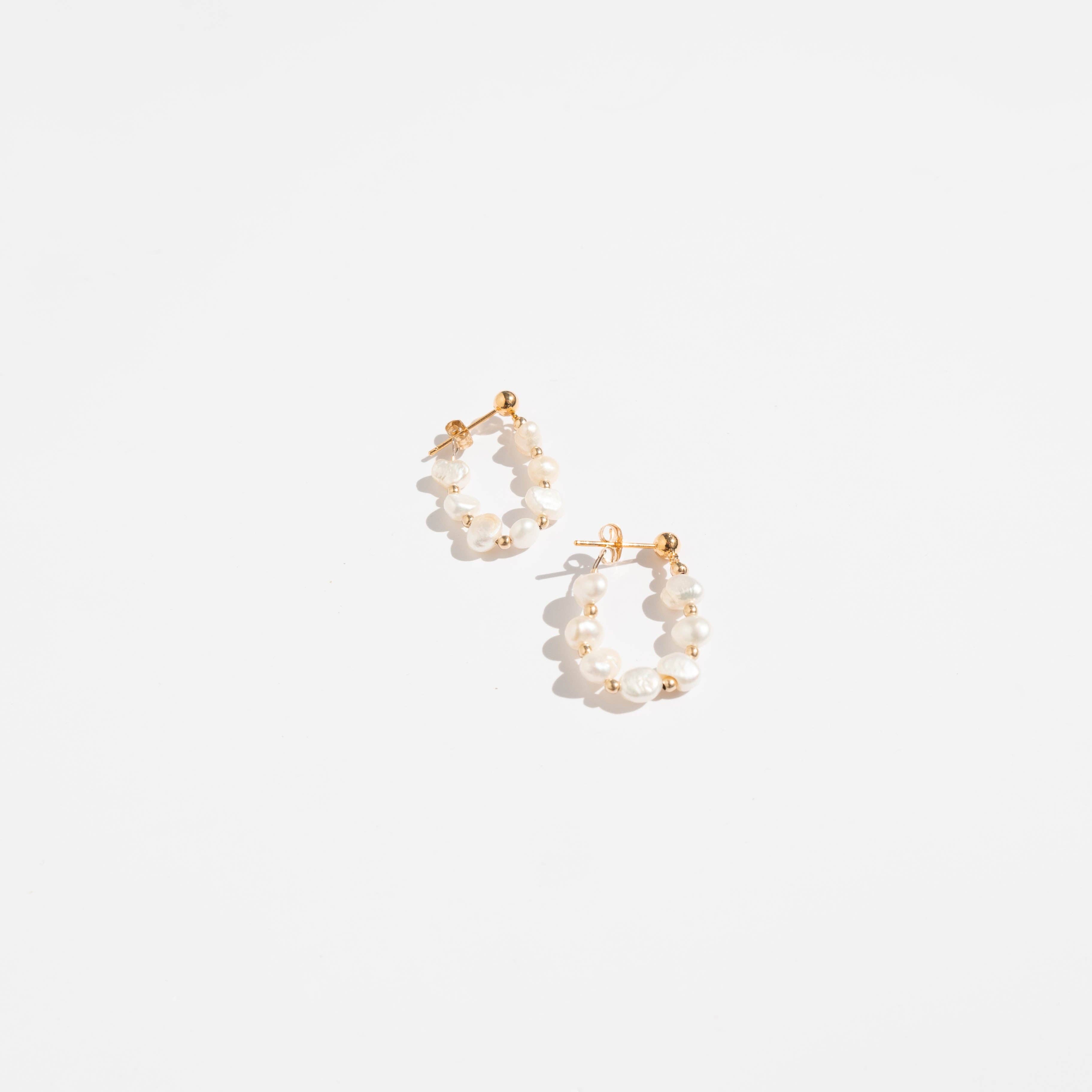 Ada Pearl Earrings - Handmade