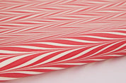 Hand-Marbled Gift Wrapping Paper Sheet - Candy Stripes Red