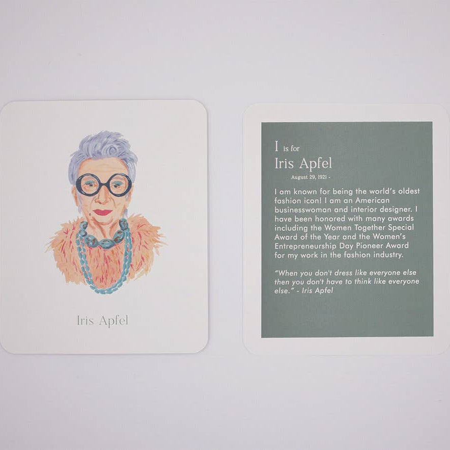 Inspirational Women Alphabet Flash Cards