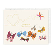 'You Give Me Butterflies' Butterfly Love Seed Card