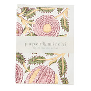 Hand Block Printed Greeting Card (in Marigold Glitz Blush)