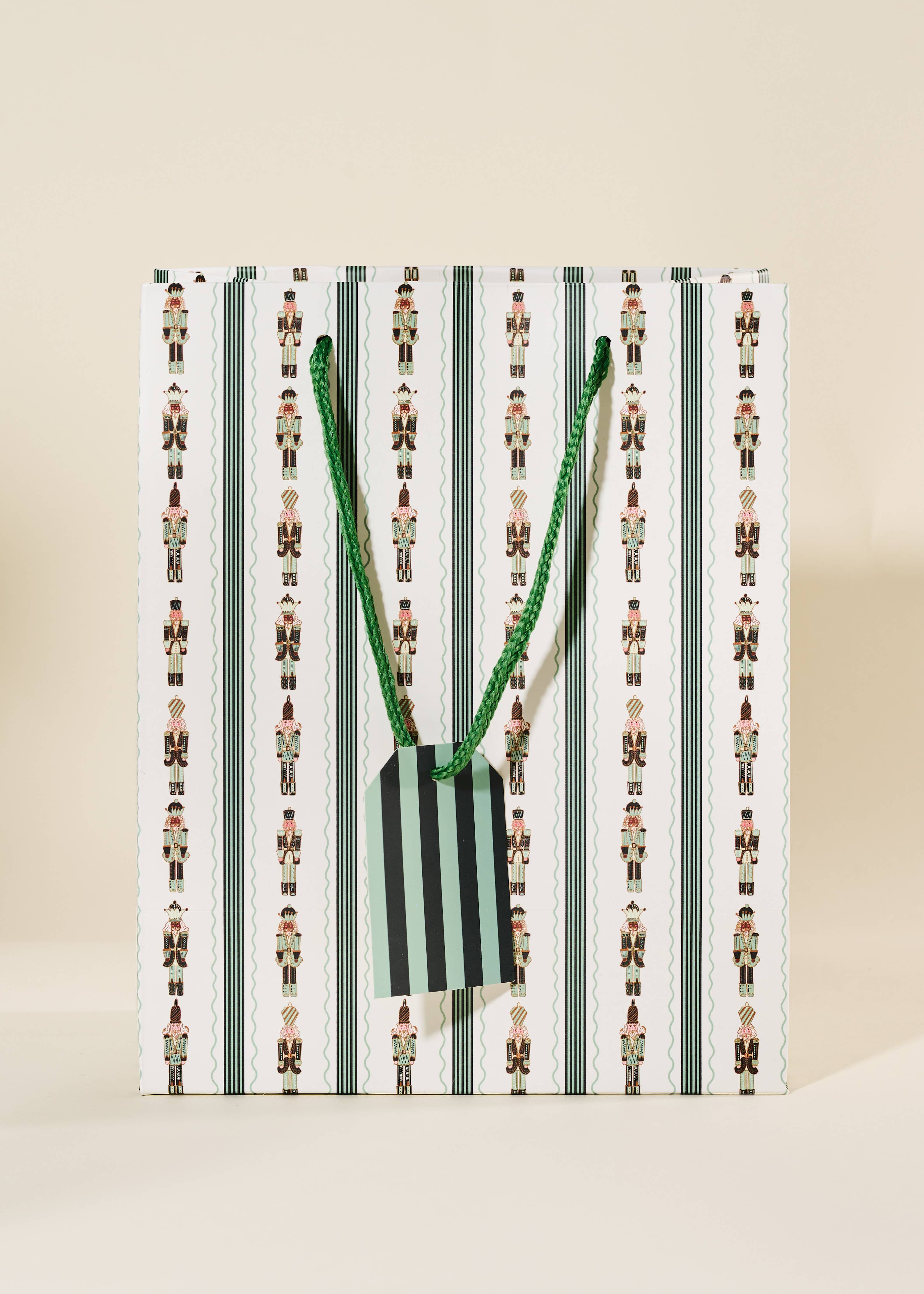 Nutcracker Stripe Paper Gift Bag (Medium)