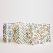 Hand Block Printed Gift Bag - Blue Stone Collection - Variety of Styles (Large)