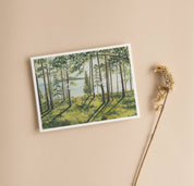 'Summer In The Shade' Folded Thank You Notecard Set
