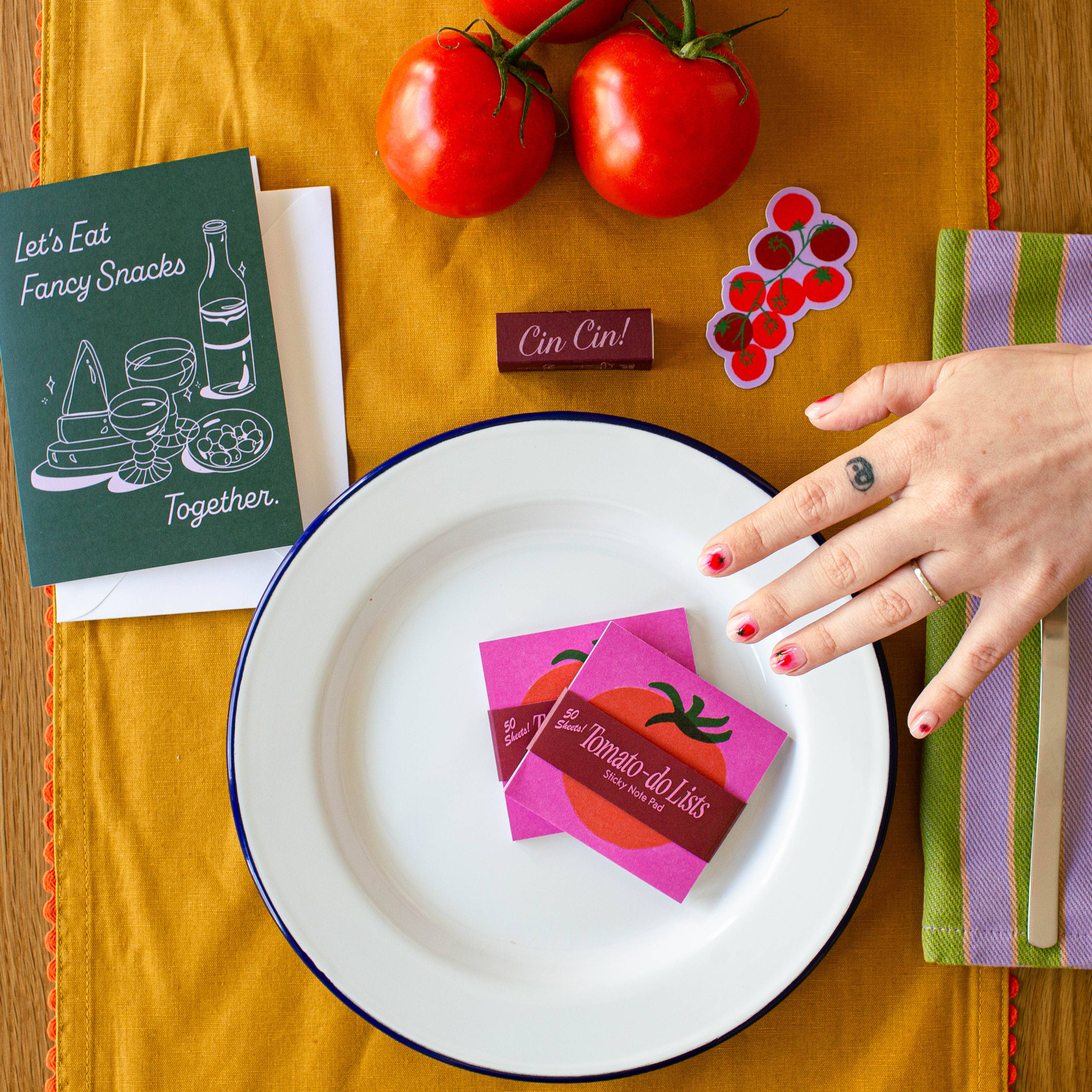 'Let's Eat Fancy Snacks' Card