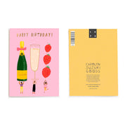 'Happy Birthday' Champagne Wishes & Strawberries Card