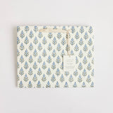 Hand Block Printed Gift Bag - Blue Stone Collection - Variety of Styles (Medium)