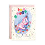 'Happy Birthday - Glitter, Cake & Magial Treats' - Card