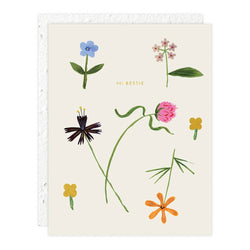 'Hi Bestie' - Florals Card