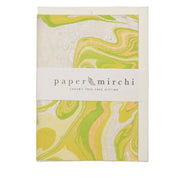 Hand-Marbled Greeting Card (Limoncello)
