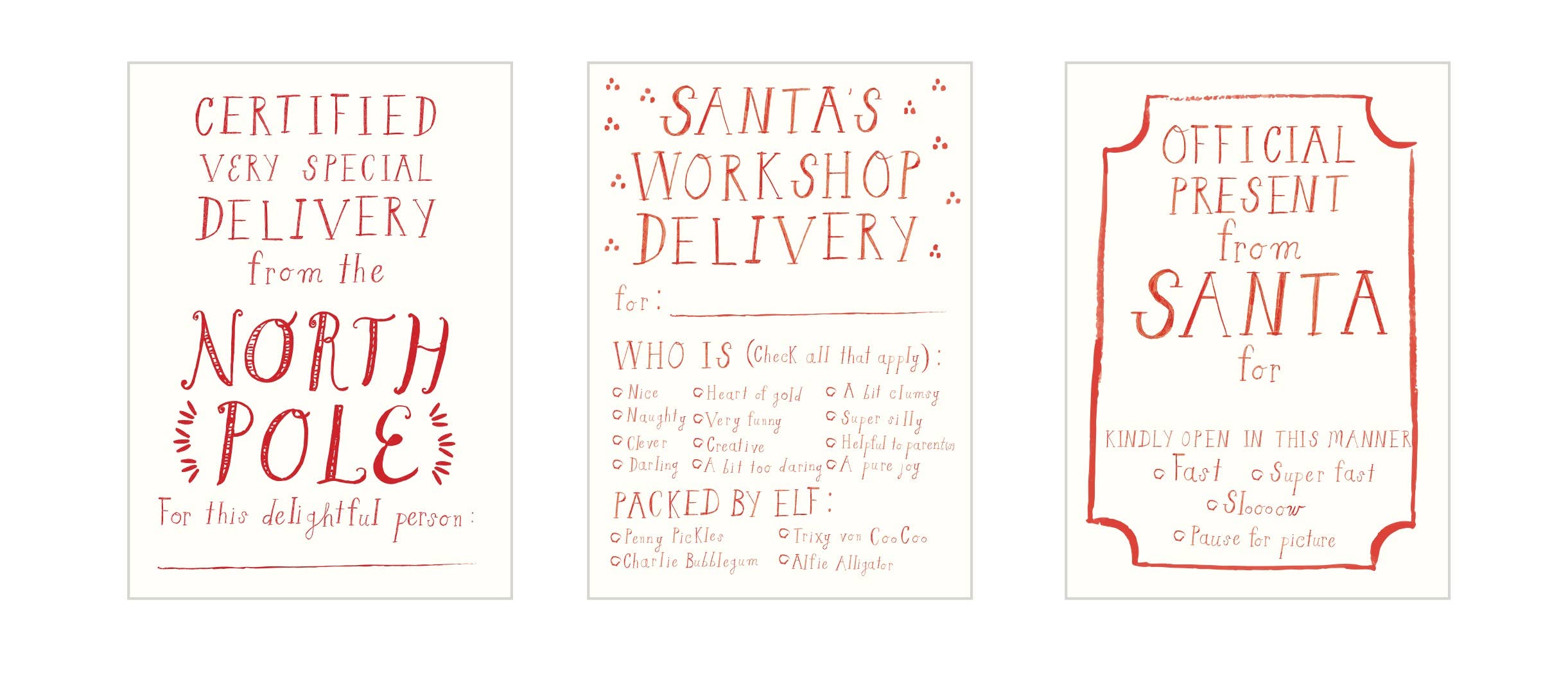 North Pole: Package from Santa - Holiday Gift Tags