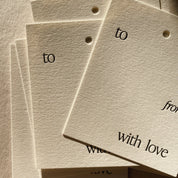 'To: From: / With Love' Gift Tag Set of 10