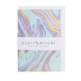 Hand Marbled Greeting Card (in Dreamy Lilac)