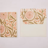 Hand-Block Printed Greeting Card (in Rajmala Coral)