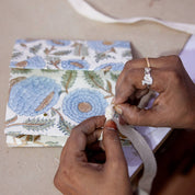 Hand Block Printed Gift Bag - Blue Stone Collection - Variety of Styles (Small)