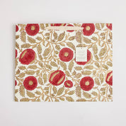 Hand Block Printed Gift Bags - Scarlet (Variety of Patterns) - Large