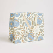 Hand Block Printed Gift Bag - Blue Stone Collection - Variety of Styles (Medium)