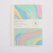 Hand Marbled Greeting Card (in Pastel Punch)