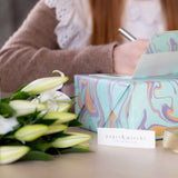 Hand Marbled Greeting Card (in Dreamy Lilac)