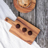 Handmade Albizia Wood Serving Board (Rectangle, 8.75” long x 6")