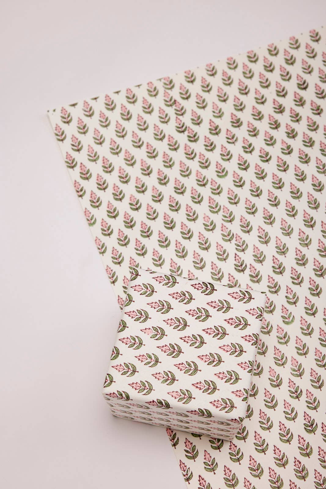 Block-Printed Gift Wrapping Paper Sheet (in Buti Blush)