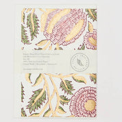 Hand Block Printed Greeting Card (in Marigold Glitz Blush)