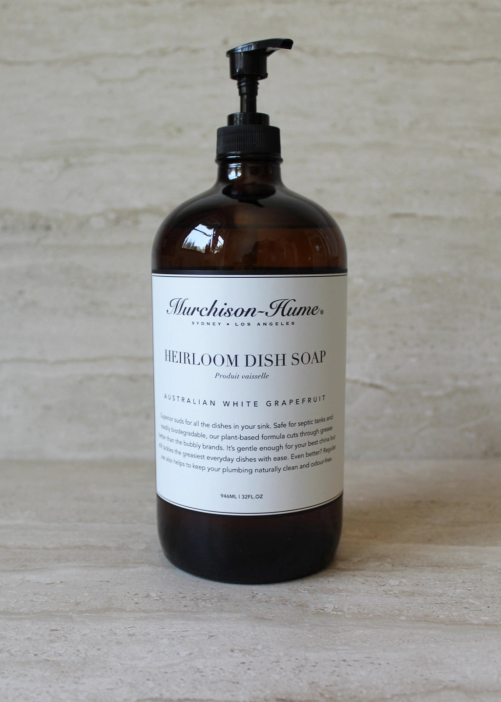 Heirloom Dish Soap in Australian White Grapefruit (Amber Glass, 32oz)