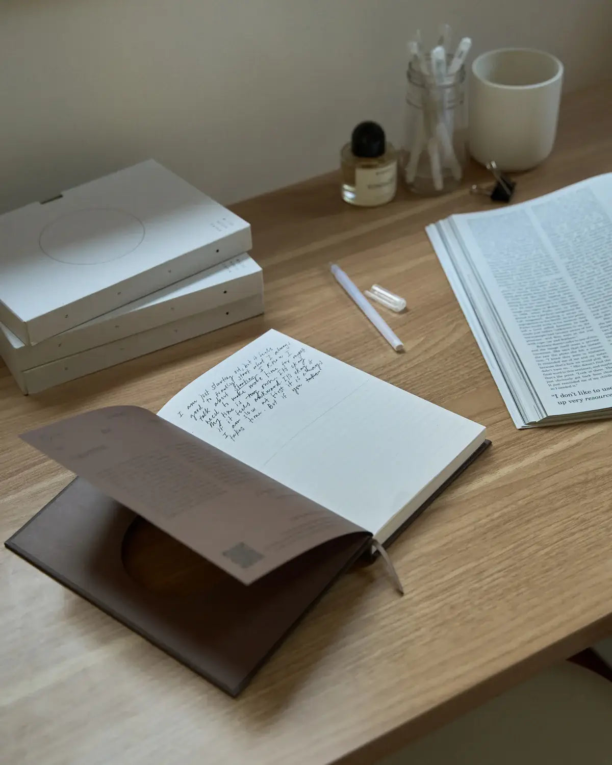 Open Journal in Espresso - Wilde House Paper