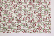 Block-Printed Gift Wrapping Paper Sheet (in Lotus Cherry)