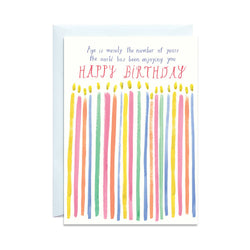 'Age is a Merely Number of years... Happy Birthday' - Card