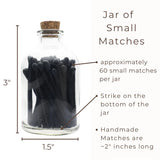 3-inch Safety Matches in an Apothecary Jar (in All-Black)