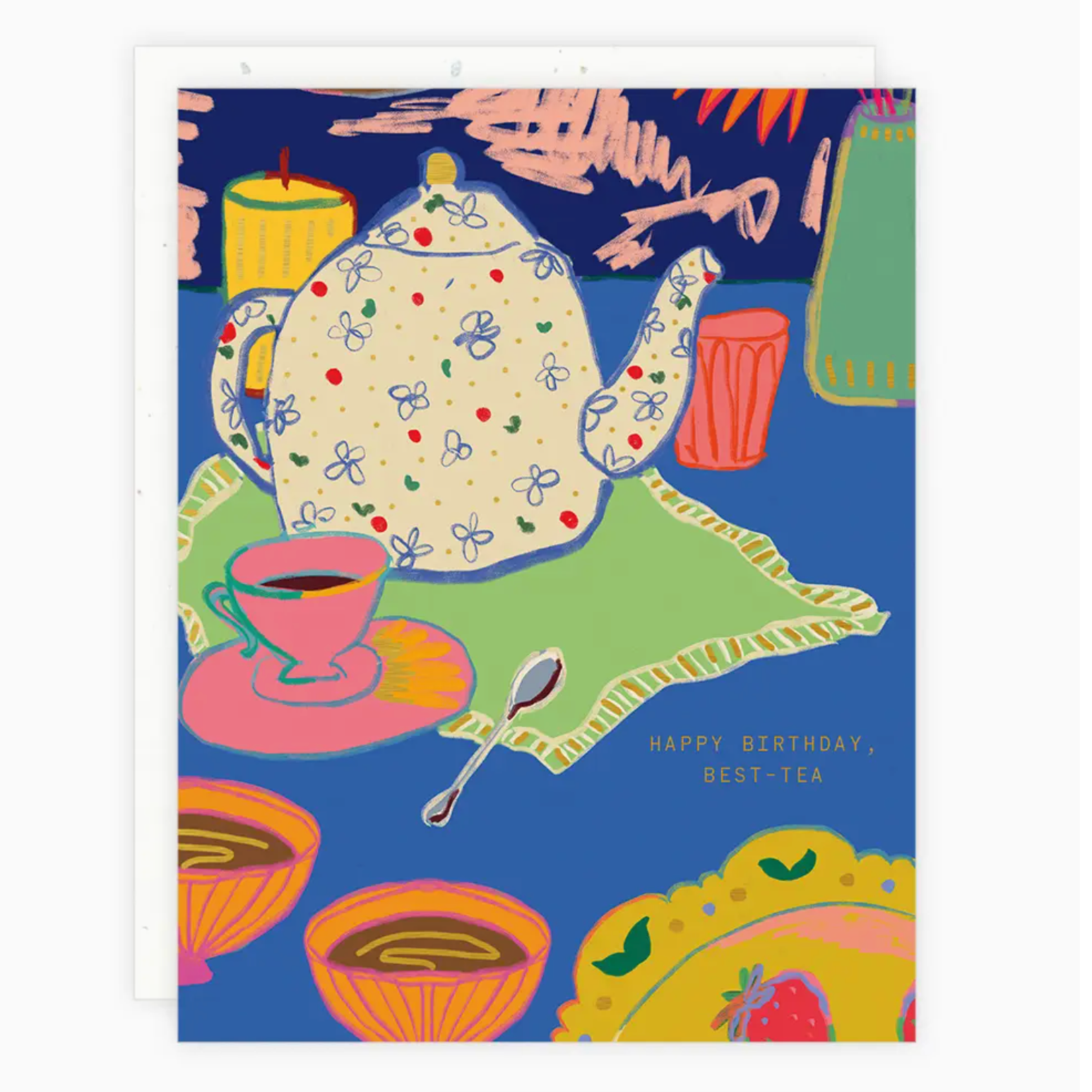 'Happy Birthday, Best-tea' Card