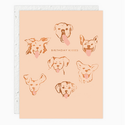 'Birthday Kisses' Greeting Card