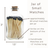 3-inch Safety Matches in an Apothecary Jar (in White with Black Tip)