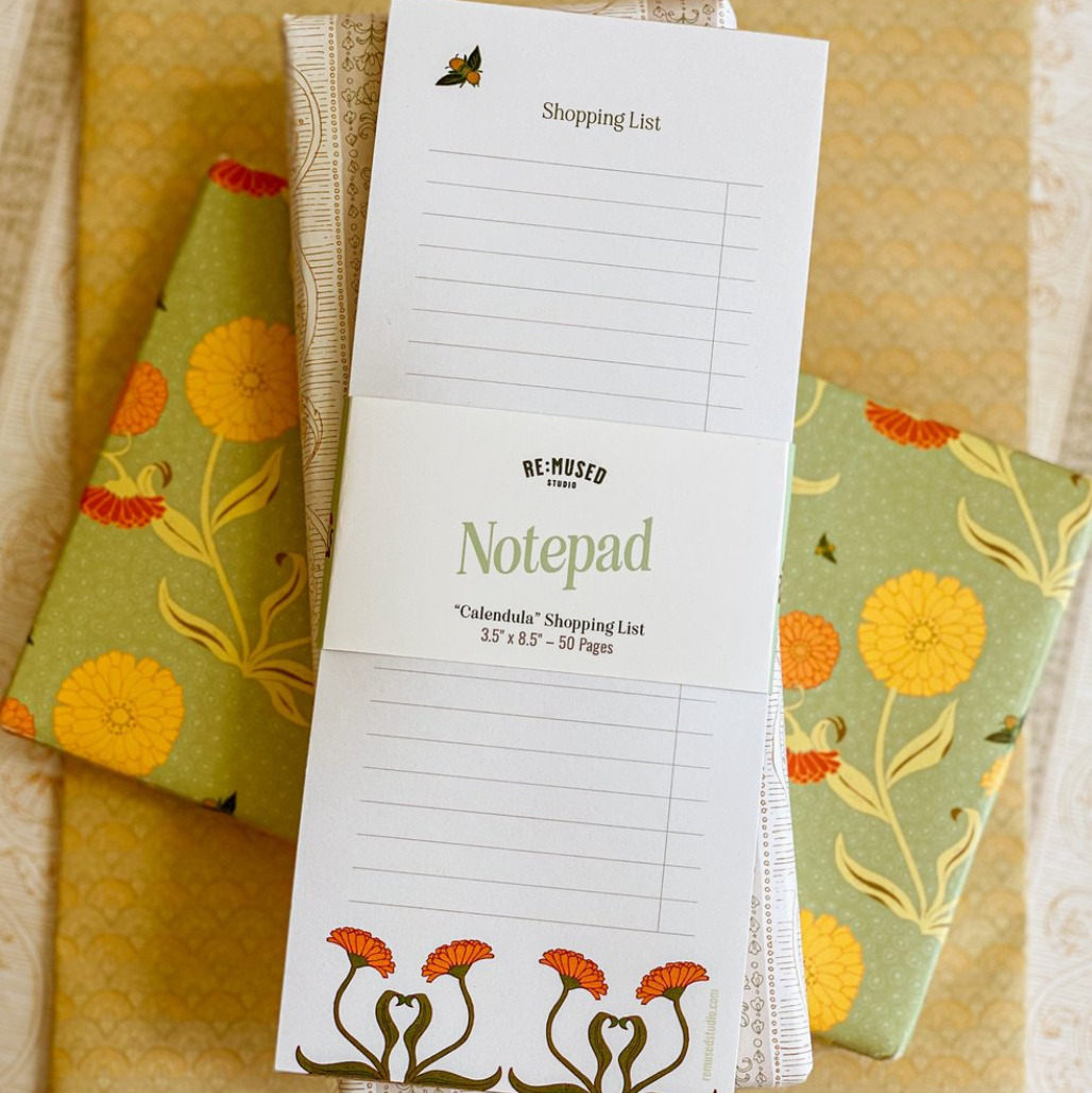Calendula Shopping List Notepad