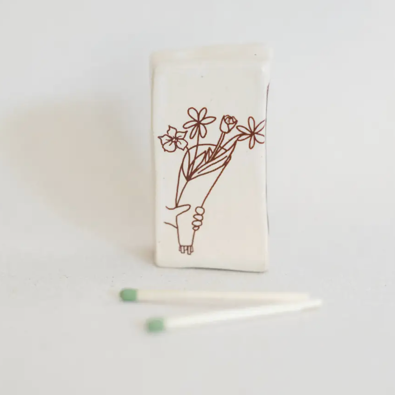 Ceramic Matchbox: Bouquet