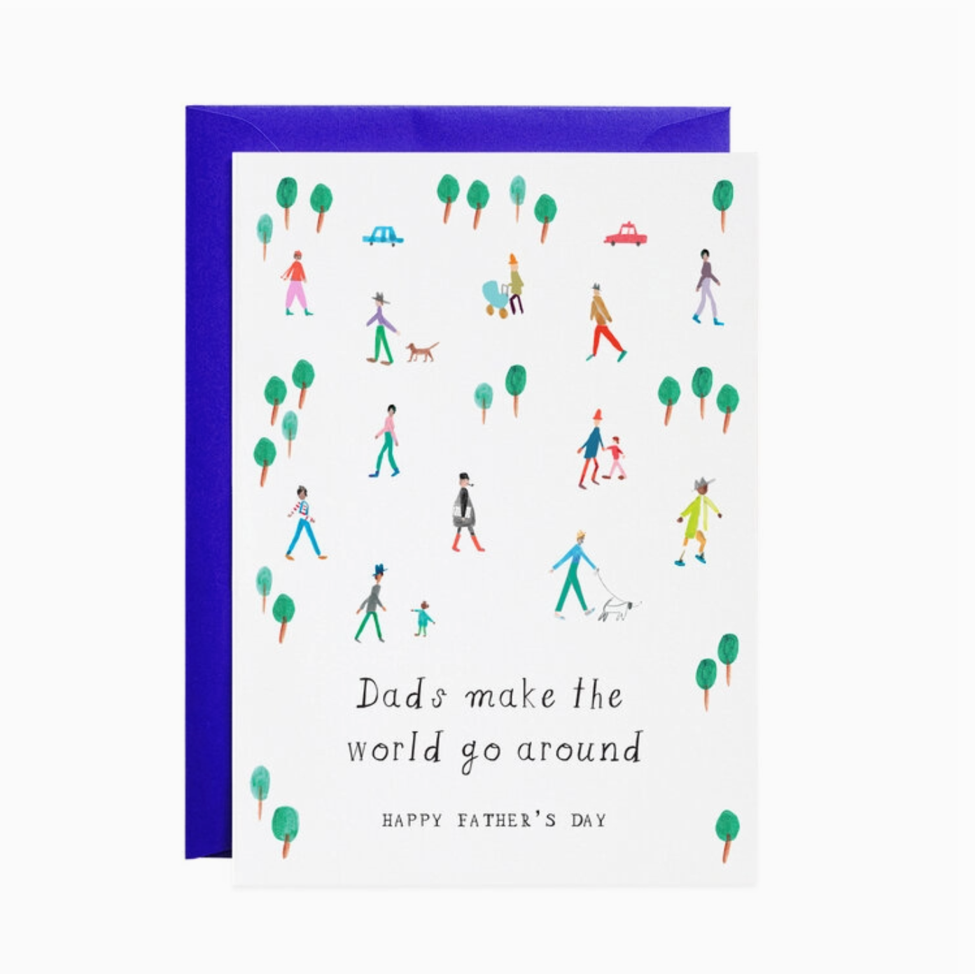 'Dads Make the World Go Around - Happy Father's Day' Card