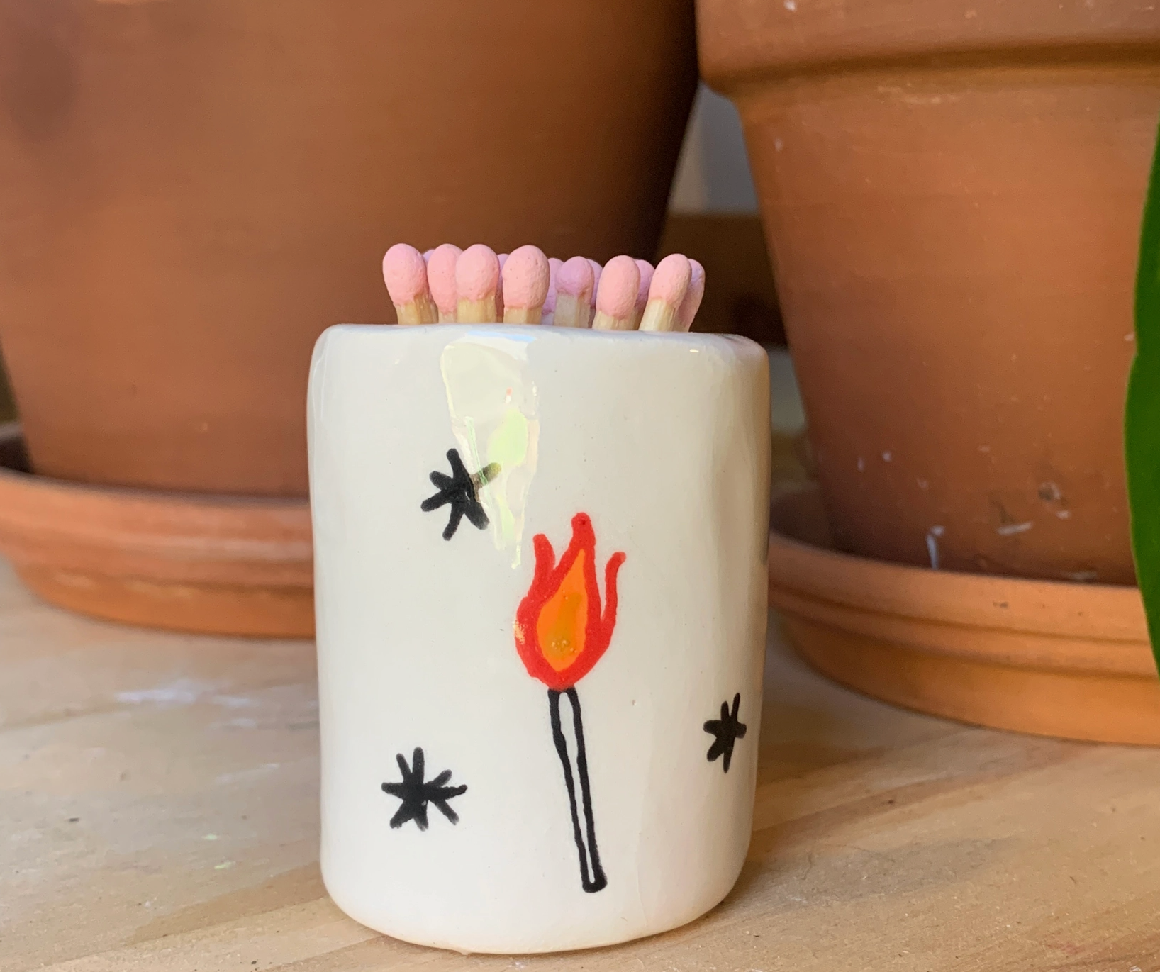 Doodle Flame Match Holder