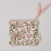 Organic Cotton Zipped Pouch - Floral Blush
