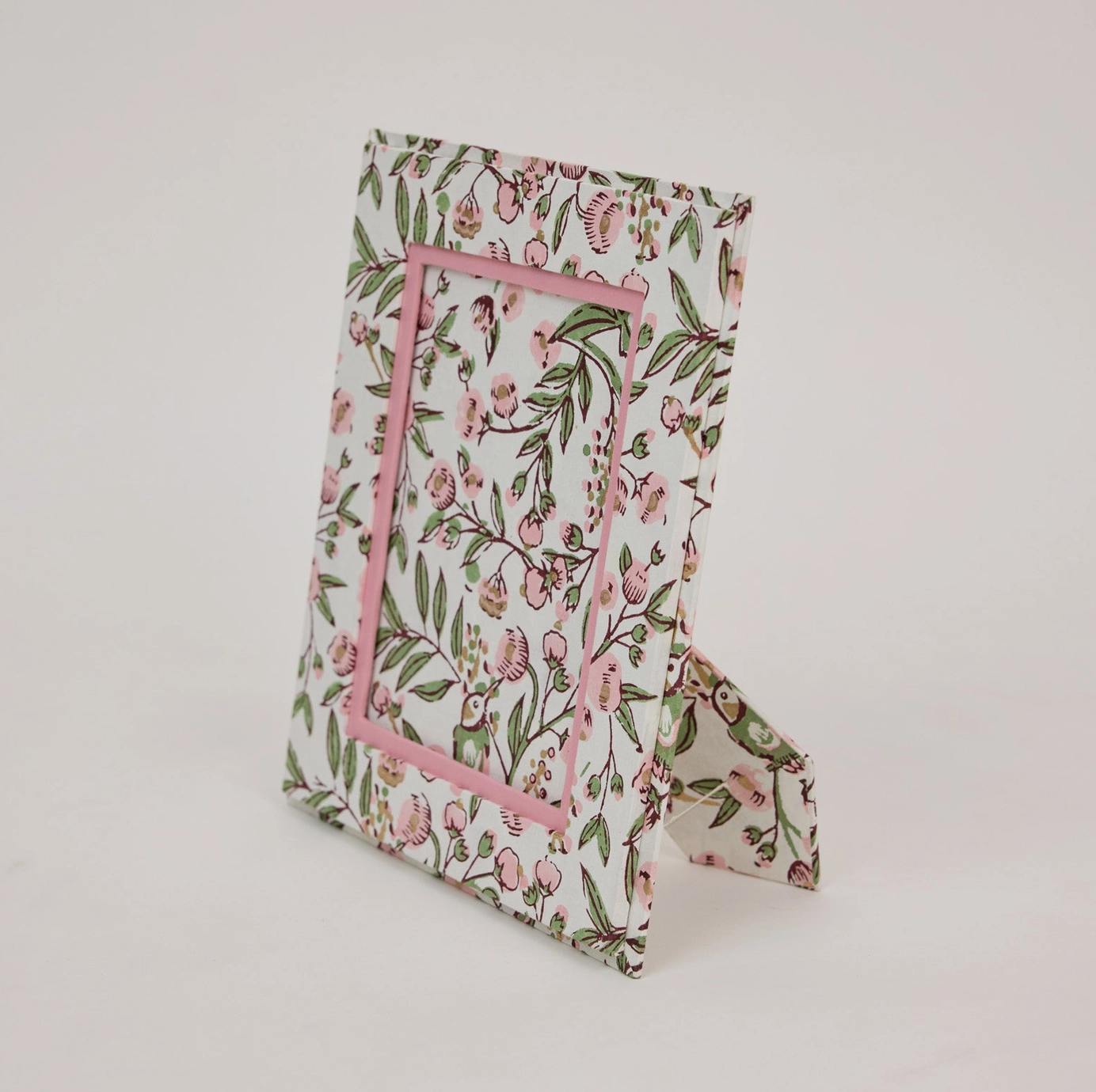 Block Printed Picture Frame (5x7) - Songbird Blush