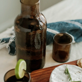 Handblown Hammered Glass Carafe